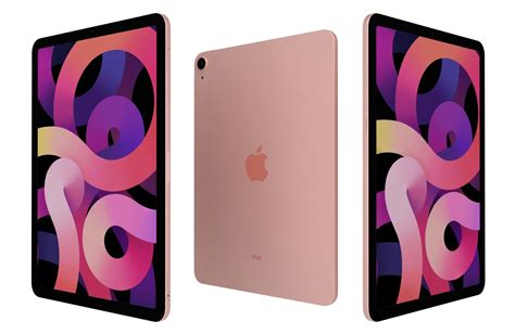 The ipad air (4th generation) (colloquially known as ipad air 4) is a tablet computer designed, developed, and marketed by apple inc. 3D model Apple iPad Air 4 2020 Rose Gold | CGTrader