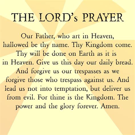 Printable The Lord Prayer Printable Jd