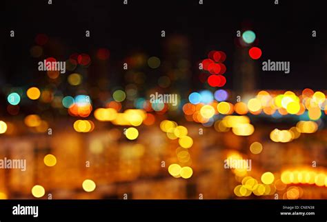 Abstract Bokeh Night City Lights Background Stock Photo Alamy
