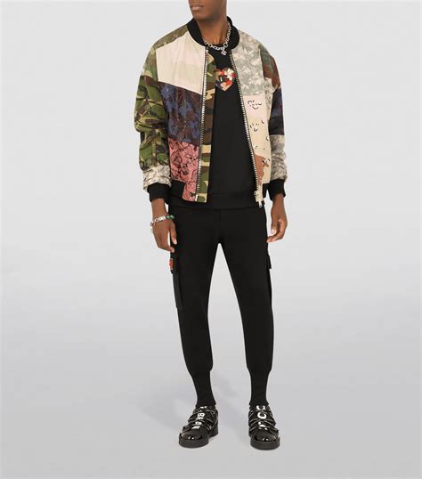 Dolce And Gabbana Patchwork Print Bomber Jacket Harrods Us