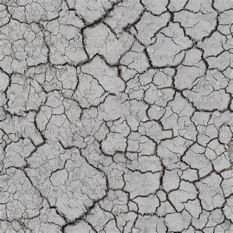 Dry Cracked Grey Ground Top Texture