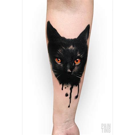 Unlucky Black Cat Tattoos For Friday The 13th