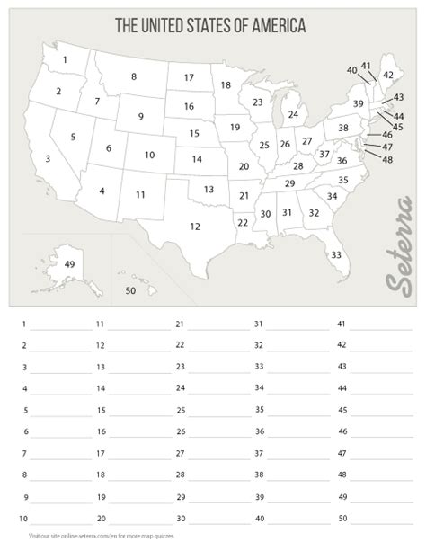 50 States Quiz Worksheets 99worksheets
