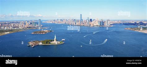 New York Usa September 28 2013 New York Harbor Aerial View With