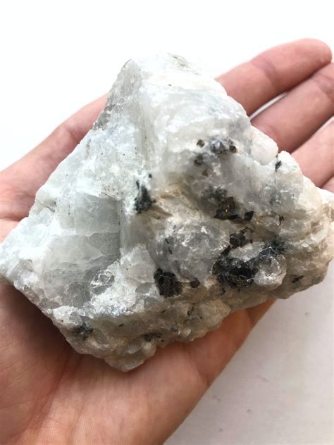 Rainbow Moonstone Rough Rock Crystal Mineral Natural Etsy