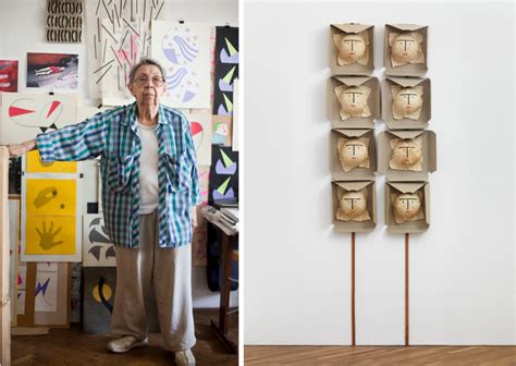 Geta bratescu was born in 1926, a remarkable figure of romanian conceptual art. The Artist in Her Studio, 2015 / Mume (Mothers) 2004