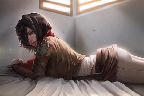 Fond D écran Mikasa Ackerman Shingeki No Kyojin Anime Filles Anime Brunette Regarder La