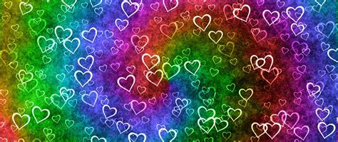 Support us by sharing the content, upvoting wallpapers on the page or sending your own background pictures. Download wallpaper 2560x1080 hearts, heart, patterns, rainbow, texture dual wide 1080p hd background