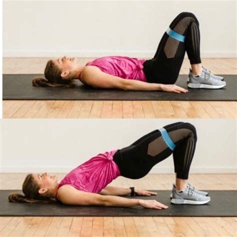 Banded Glute Bridges Exercise How To Workout Trainer By Skimble