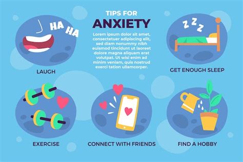 Free Vector Overcome The Anxiety Tips Infographic