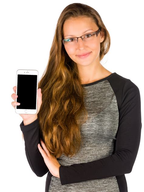 Woman Showing Cell Phone Free Stock Photo Public Domain Pictures