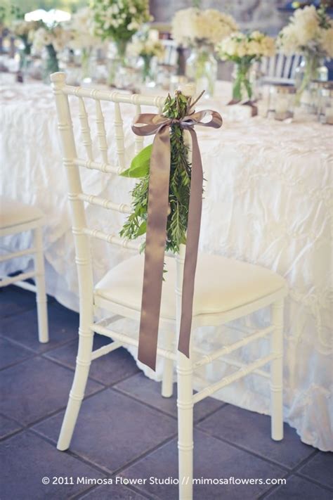Pretty Chair Decor For Some Seats Maybe Wedding Party And
