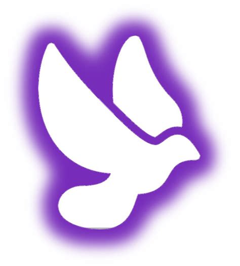 Dove Purple Outline Designs For Peace