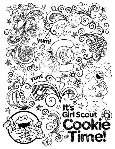girl scouts cookie coloring page camping coloring pages girl scout brownies meetings girl