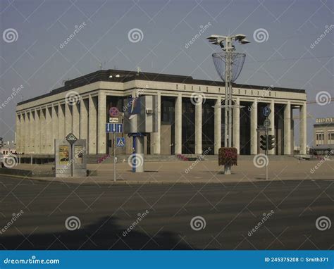 The Palace Of Republic In Oktyabrskaya Square Center Of Minsk Sunny
