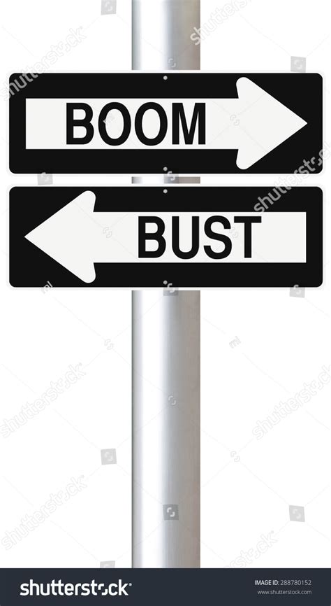Modified One Way Signs Indicating Boom Stock Illustration 288780152