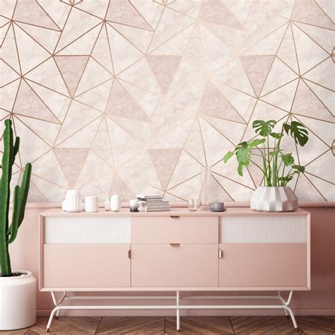 Free Download Zara Shimmer Metallic Wallpaper In Soft Pink Gold I Love
