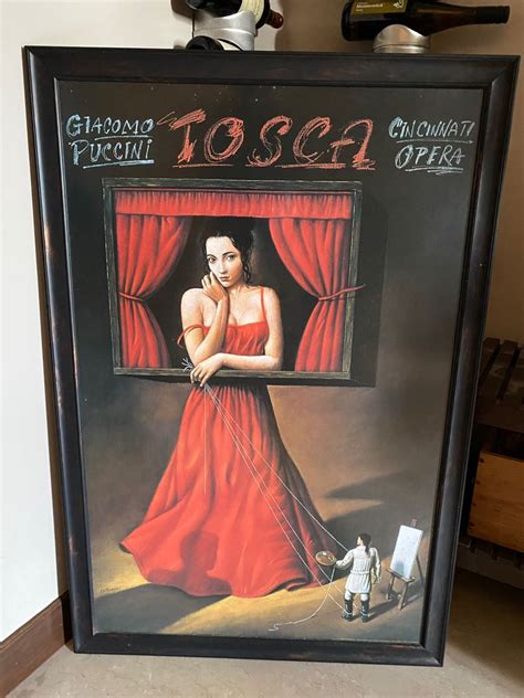 Framed Tosca Opera Poster By Rafal Olbinski Furniture And Home Living