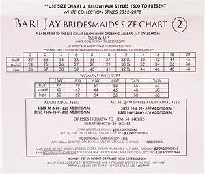 Barijay Size Charts Yris Bridal Design Studio