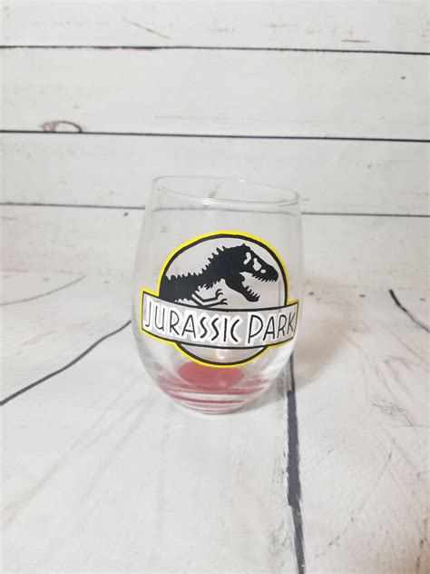 Jurassic Park Glass Jurassic Park T Dinosaur Dinosaur Etsy