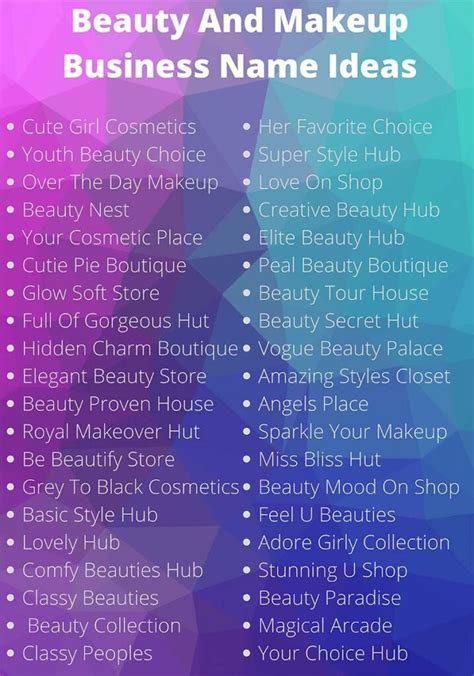 555 Makeup And Beauty Business Name Ideas Brinso