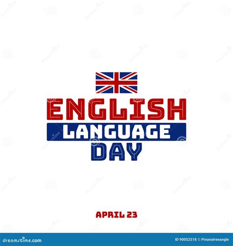 English Language Day Illustration Stock Illustration Illustration Of