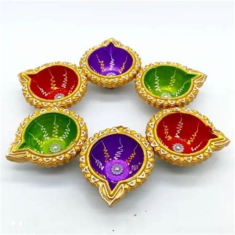 Diwali Diyas Multicolor Clay Designer Diya At Rs 35set In North 24