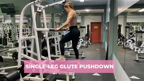 Single Leg Glute Pushdown On Assisted Pull Up Machine Youtube