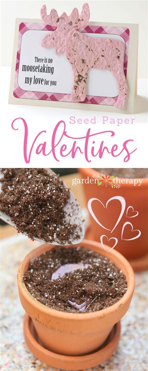 Valentines That Grow Seed Paper Valentines Day Cards Garden Therapy
