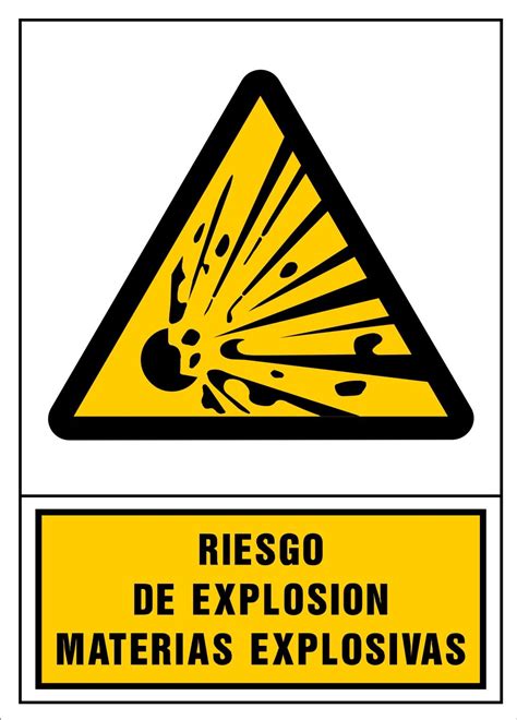 Señal Riesgo De Explosión Materias Explosivas Señales De Advertencia