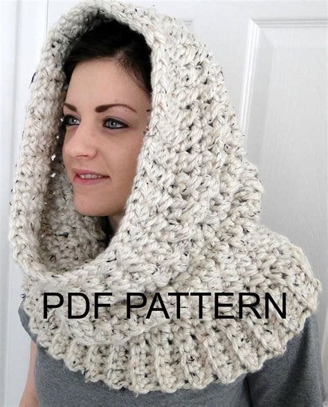 Crochet Hooded Cowl Pattern Ff9