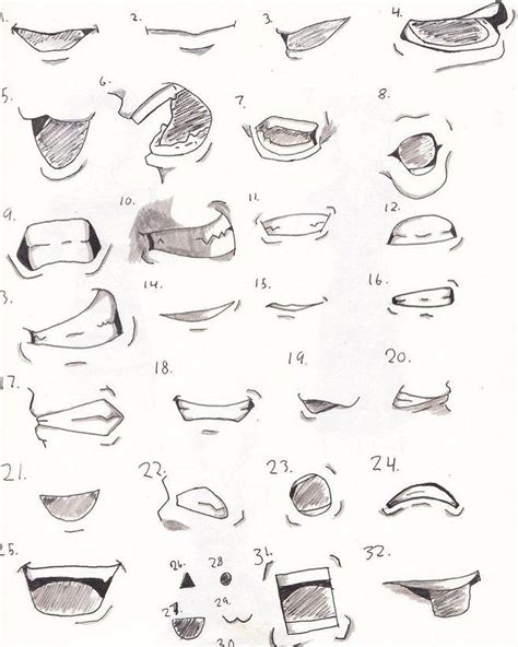 Anime Mouth Smile Mask Drawing Mouth References