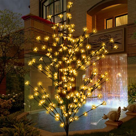 Take the cold out of the holiday season with indoor christmas decorations. LED Cherry Blossom Tree Lights, Ucharge Lighted Christmas ...