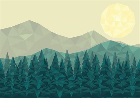 Low Poly Forest Landscape Vector Bacground 181251 Vector Art At Vecteezy