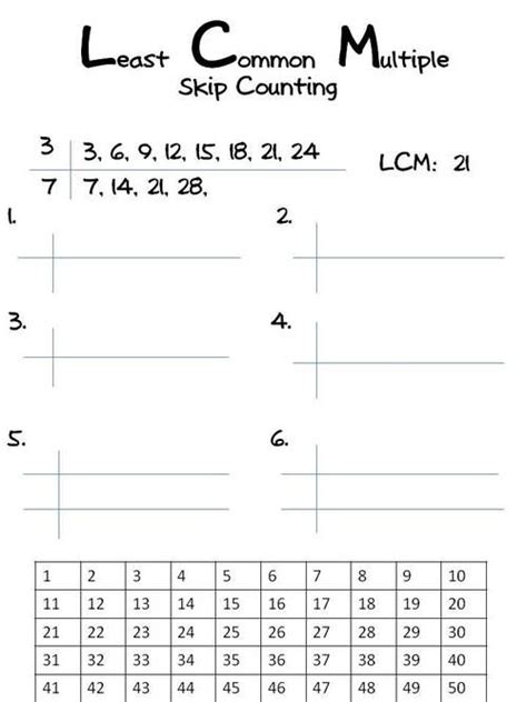 This is your common denominator. Least Common Multiple is by Skip Counting with a hundreds ...
