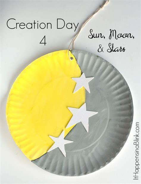 Creation Day 4 Sun Moon And Stars A Kids Craft Centered Around