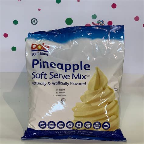 dole pineapple soft serve mix 4 4 lbs bag case 4 x 4 4lb bags fun foods canada