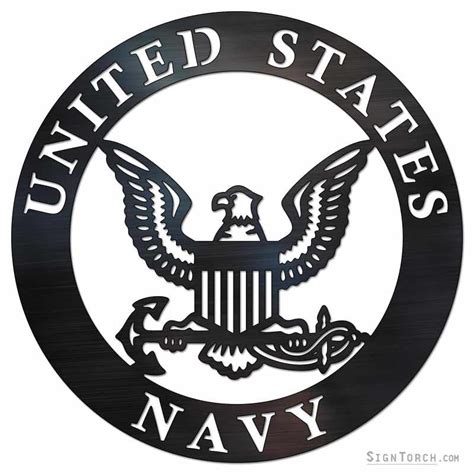 Navy Logo Small Readytocut Vector Art For Cnc Free Dxf Files