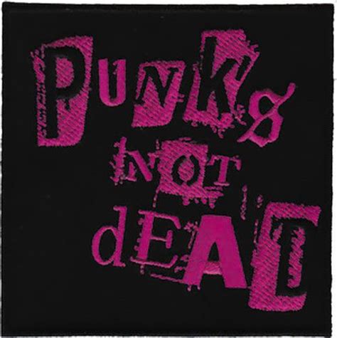 Punks Not Dead Iron On Patch Square Logo Punks Not Dead Punk