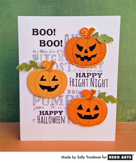 Project Halloween Pumpkin Card Stamping