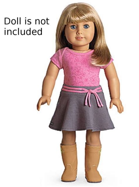 New American Girl True Spirit Outfit Set For 18 Joss Doll Pink Tee