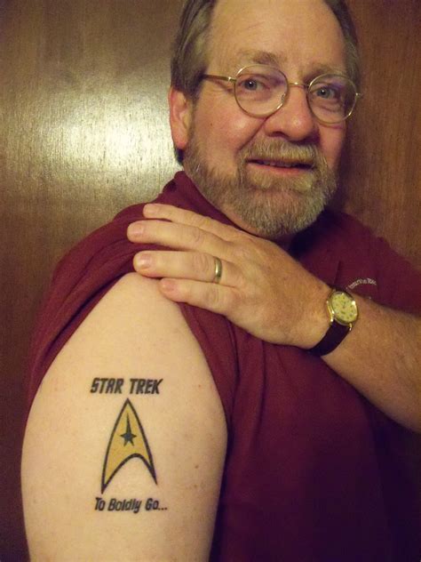 Word Tattoos On Arm Star Tattoos Body Tattoos Tatoos Star Trek Tattoo Star Trek Insignia