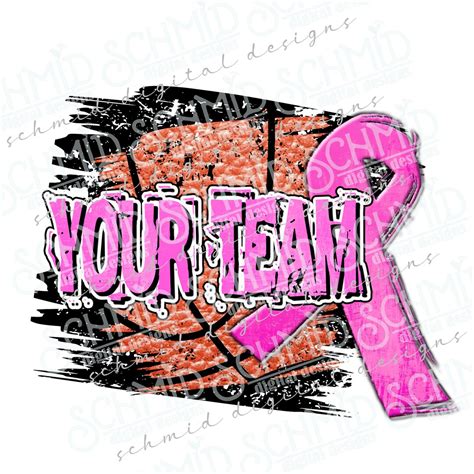 Personalized Breast Cancer Basketball Team Png Pink Out Etsy