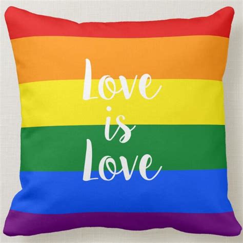 New Hot Love Is Love Gay Pride Flag Decorative Couch Throw Pillow Case Custom Printed Gay