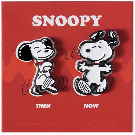 Peanuts Then And Now Snoopy Pin Set Pintrill