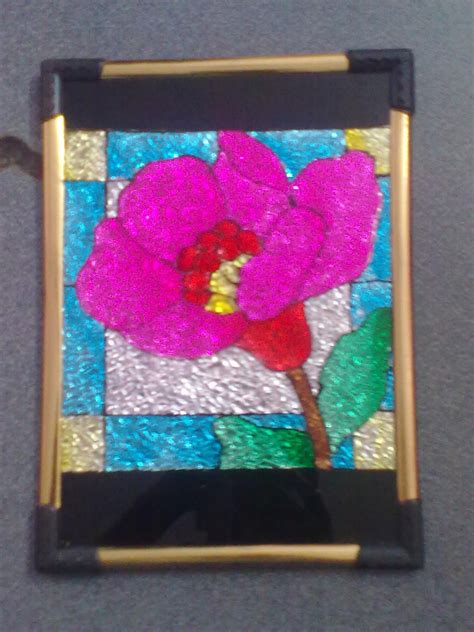 My Glass Paintings Glass Painting Of Flower