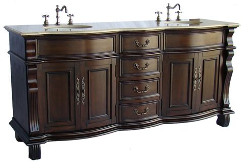 Featuring 100% solid wood (no particle board or veneers) 2. 72 inch Bathroom Vanity Double Sink Traditional Style Dark ...