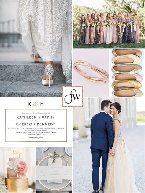 Inspiration Board Mixed Metallics For The Olympics Smartly Wed Elegant Wedding Inspiration