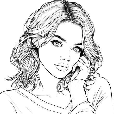Free Realistic Girl Coloring Page Download Print Or Color Online For