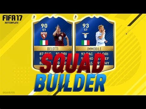 | how to score all your shots in fifa 20! FIFA 17 Squad Builder - THE CHEAP CALCIO A TOTS STRIKER ...